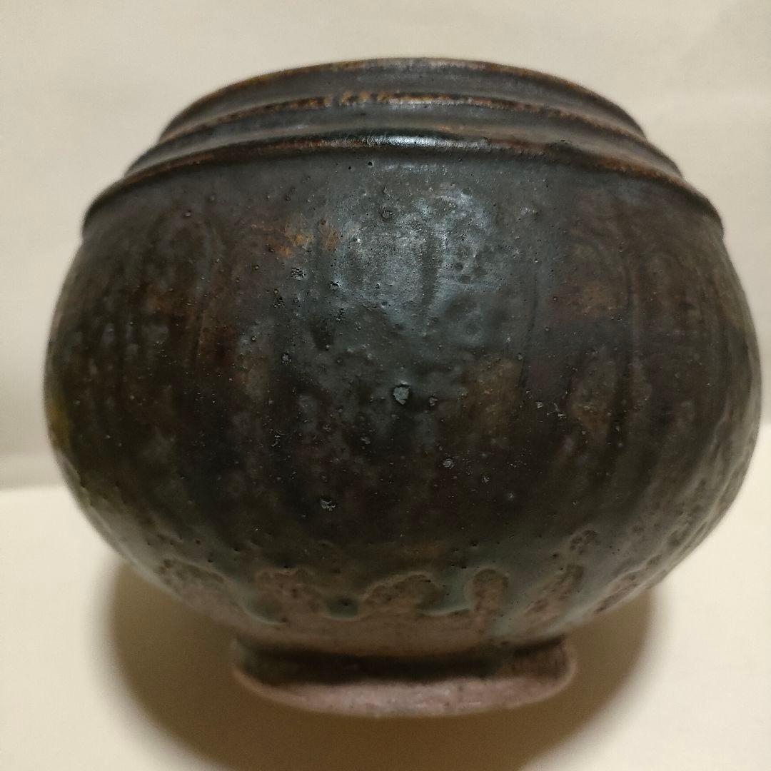 クメール鉄釉壺　11〜12c 骨董アンティーク　カンボジアNo.161