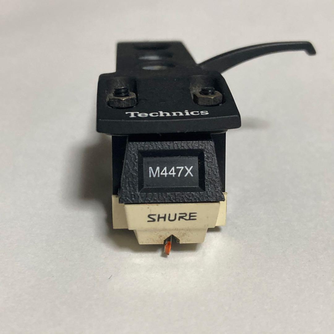 音出し確認済　Technics ヘッドシェル　カートリッジM447X SHURE