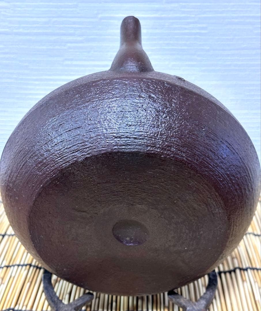 未使用、山形水沢 菊池浄慶作 １８型糸目肌　南部鉄瓶　南部鉄器　鉄瓶　調理器具