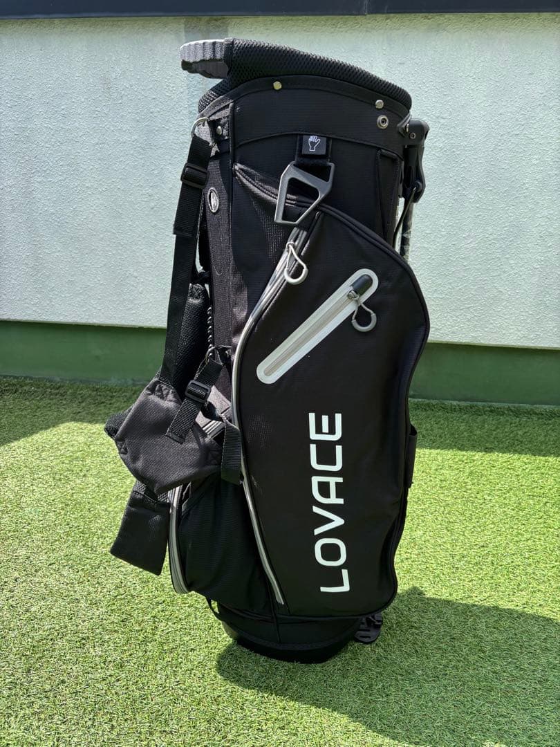 LOVACE スタンドキャディバッグ　ゴルフバッグ　新品　ブラック　軽量　防水