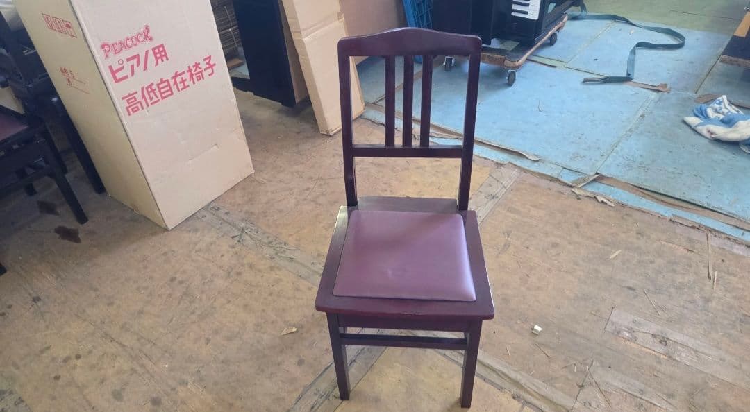 茶木製ピアノ背もたれ椅子バイオリン