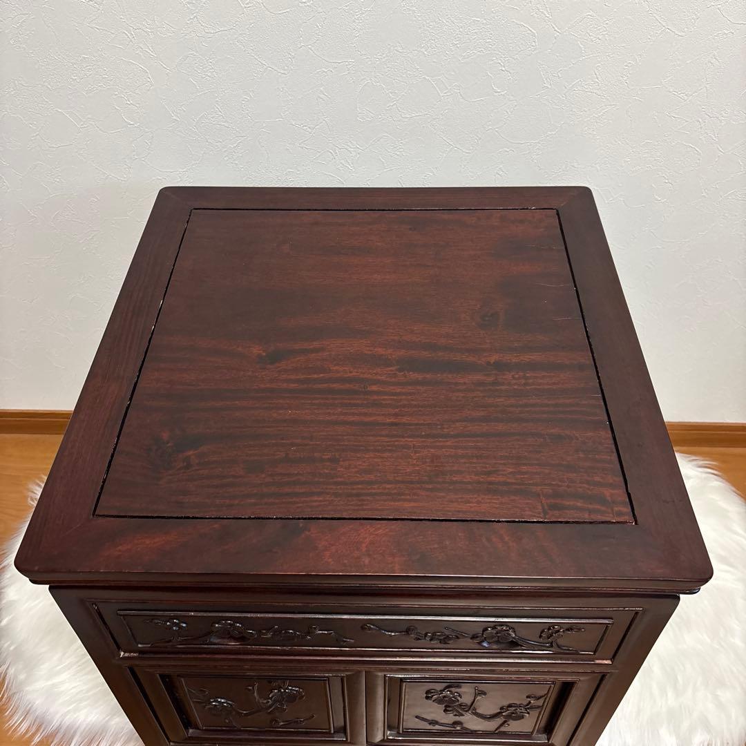 【貴重・豪華】中国美術 唐木 花梨材 花台 コンソールテーブル 中国骨董