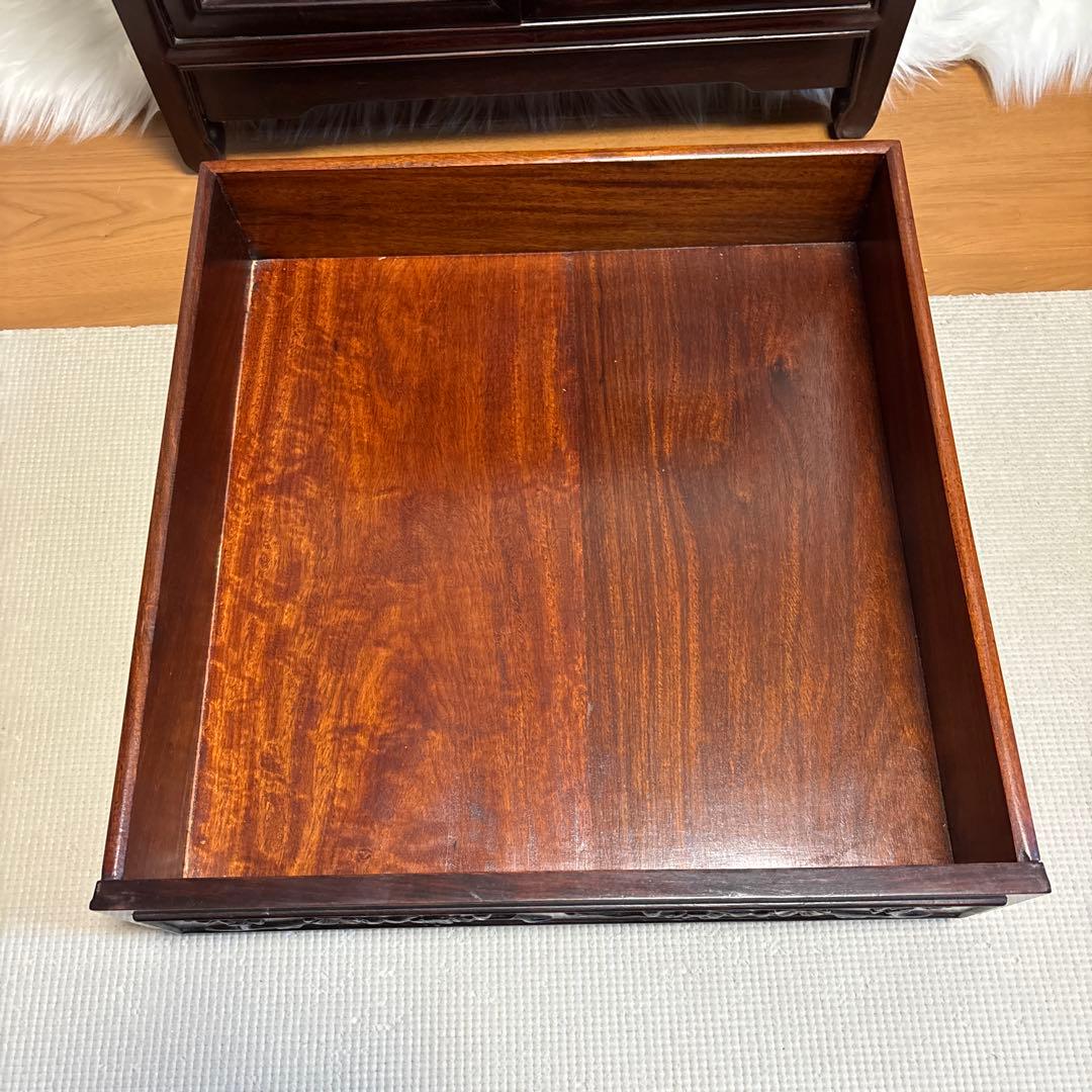 【貴重・豪華】中国美術 唐木 花梨材 花台 コンソールテーブル 中国骨董