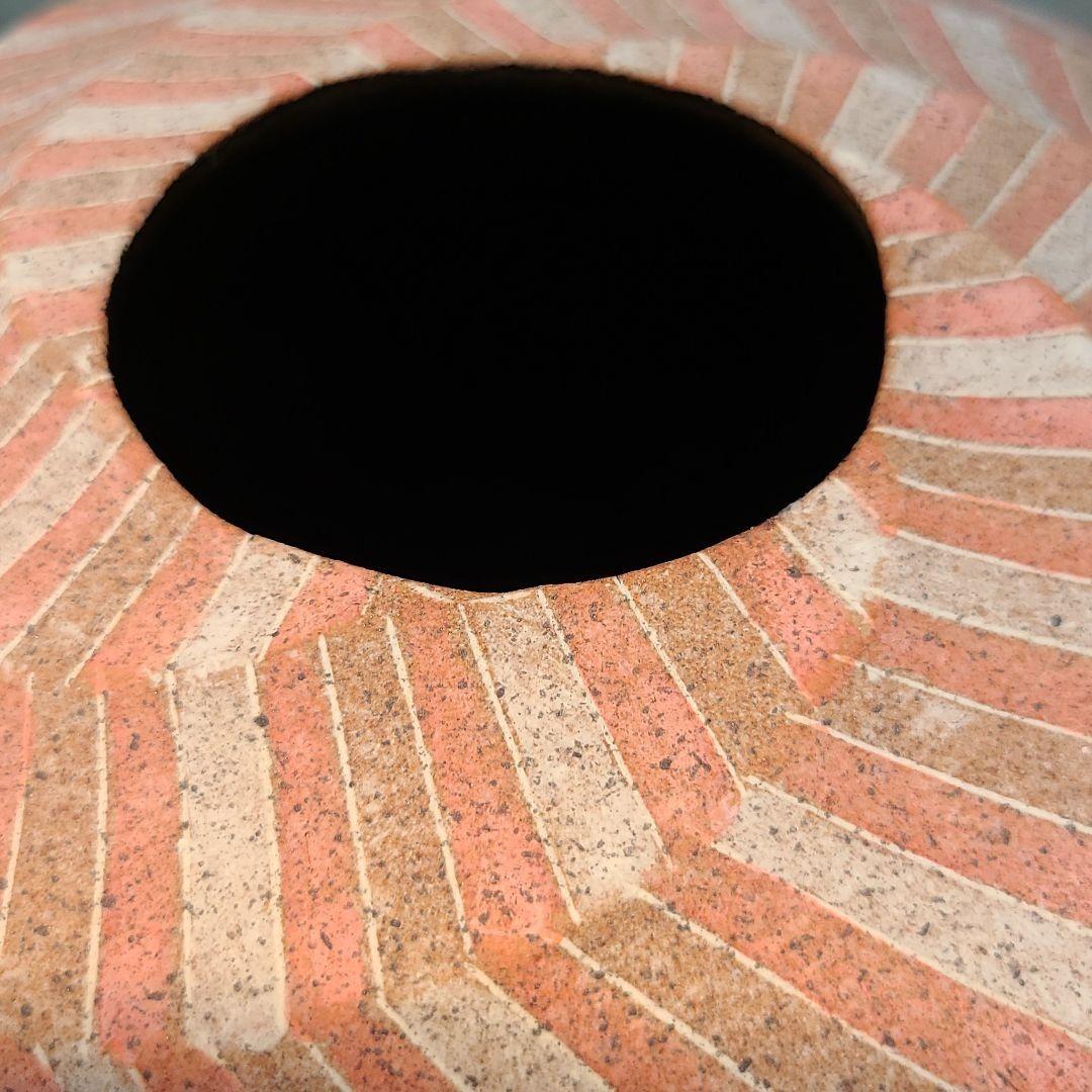 信楽焼 石山哲也作 象嵌泥彩大壷 高さ1尺5寸（約45cm） 本物保証