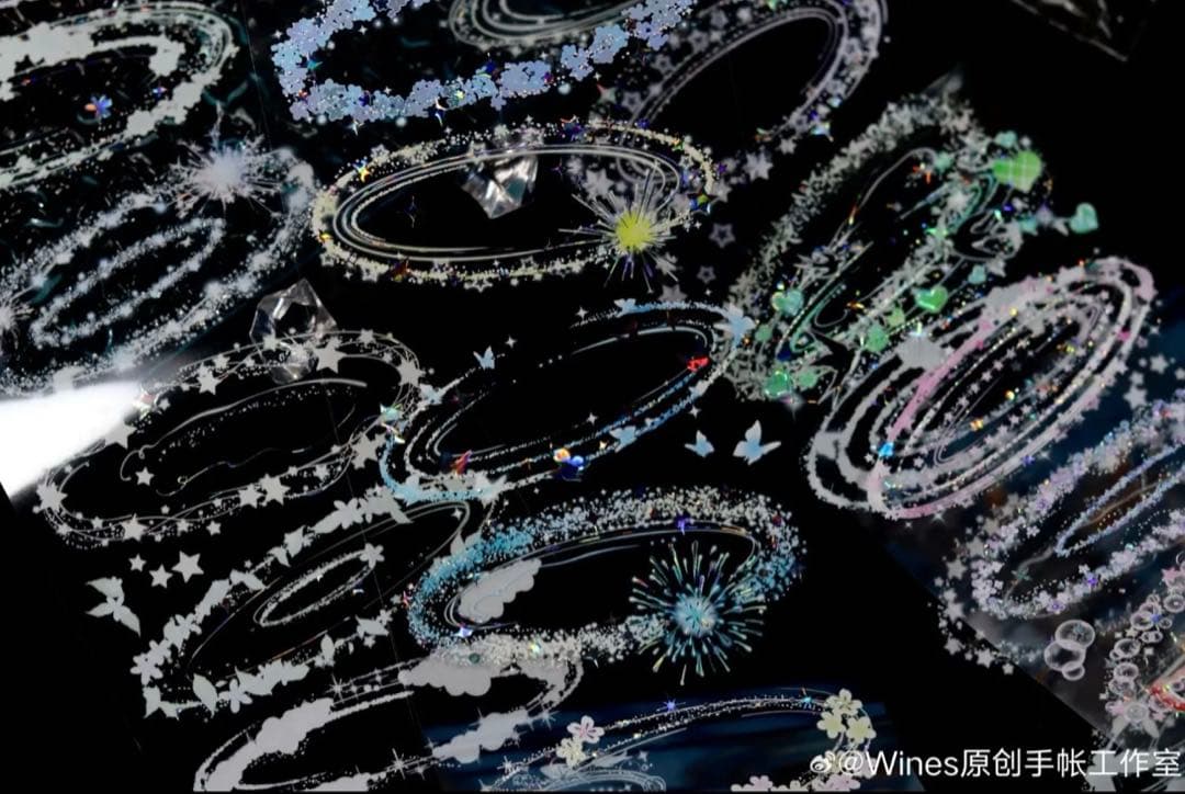 贝壳银 浮漪幻梦 9cm×10.5m 海外マスキングテープ　海外マステ　装飾