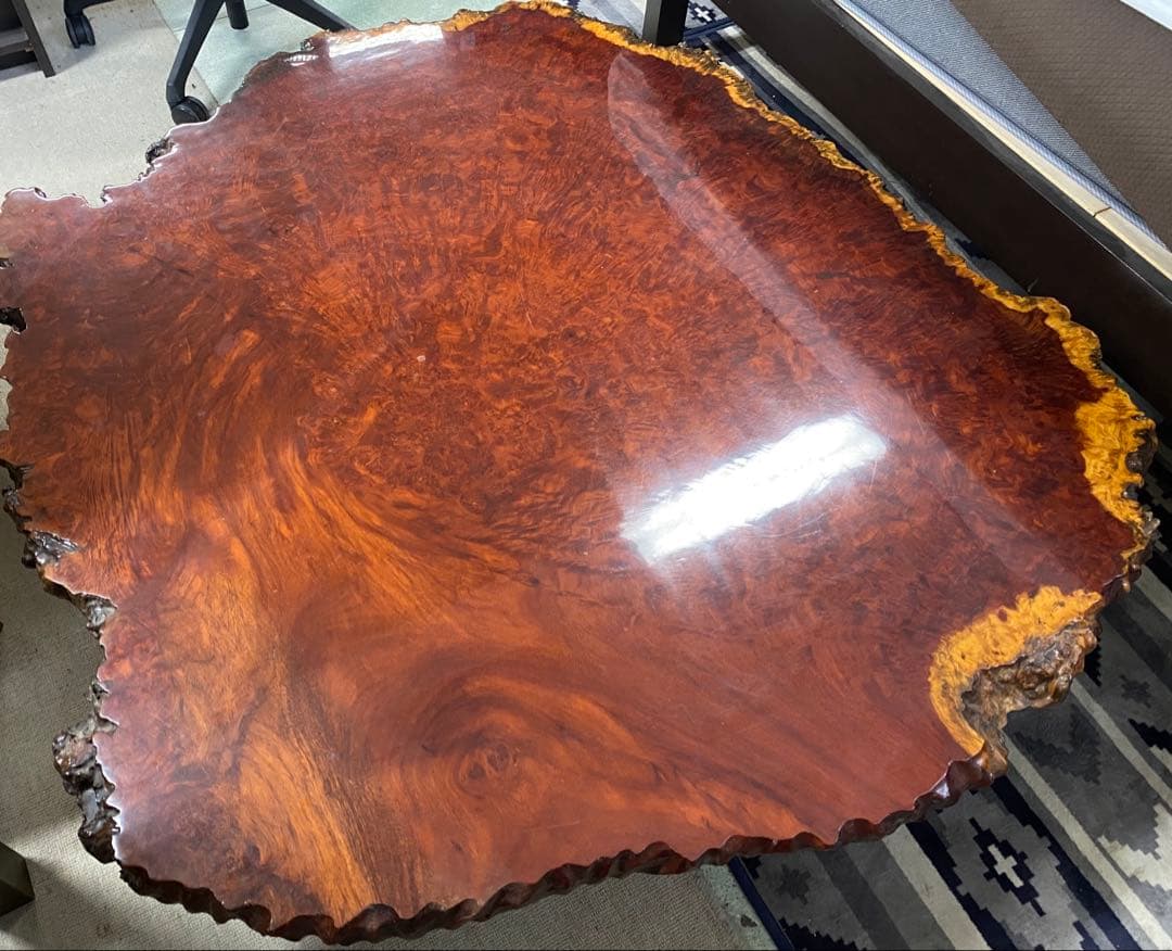 T*様 【希少】　一枚板 天然木　本花梨　座卓　 ローテーブル アンティーク 瘤