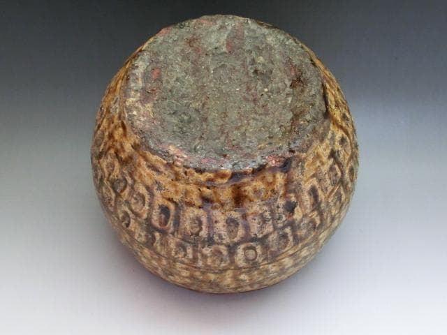 水指■古瀬戸飴釉水指 漆器蓋 お茶道具 時代物 骨董品 古美術 希少 上物■