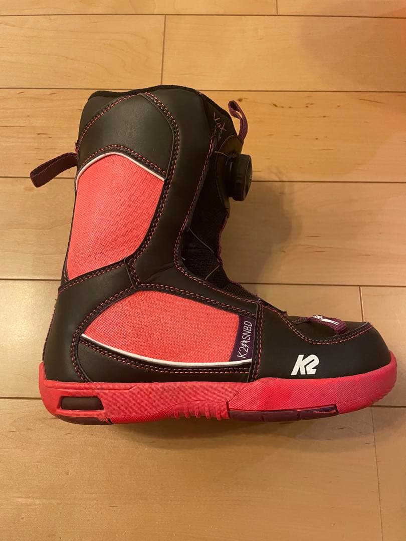 K2 スノーボード3点セット　ピンク/ホワイト