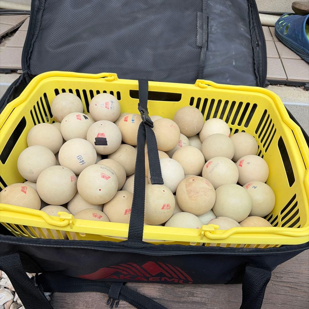 【早い者勝ち】ソフトテニス ボール アカエム 10ダース 120球 中古