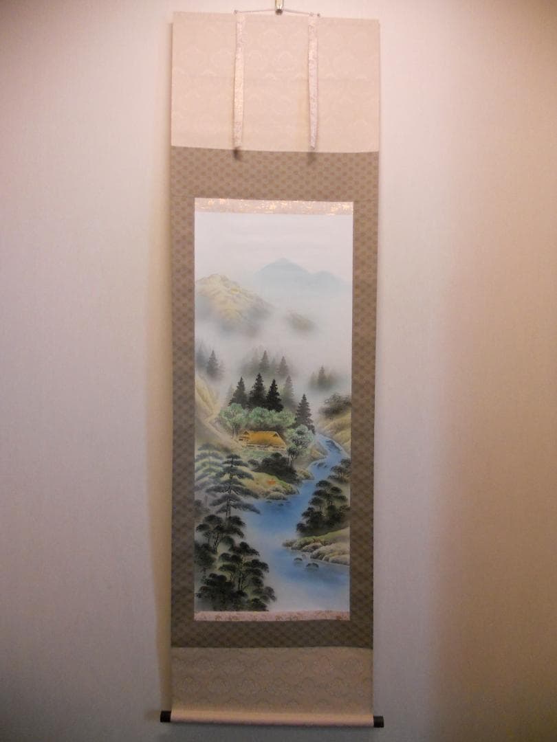 掛け軸 石田雪外 四神相応図 絹本 希少 軸装 茶道具 掛軸 美品 です。