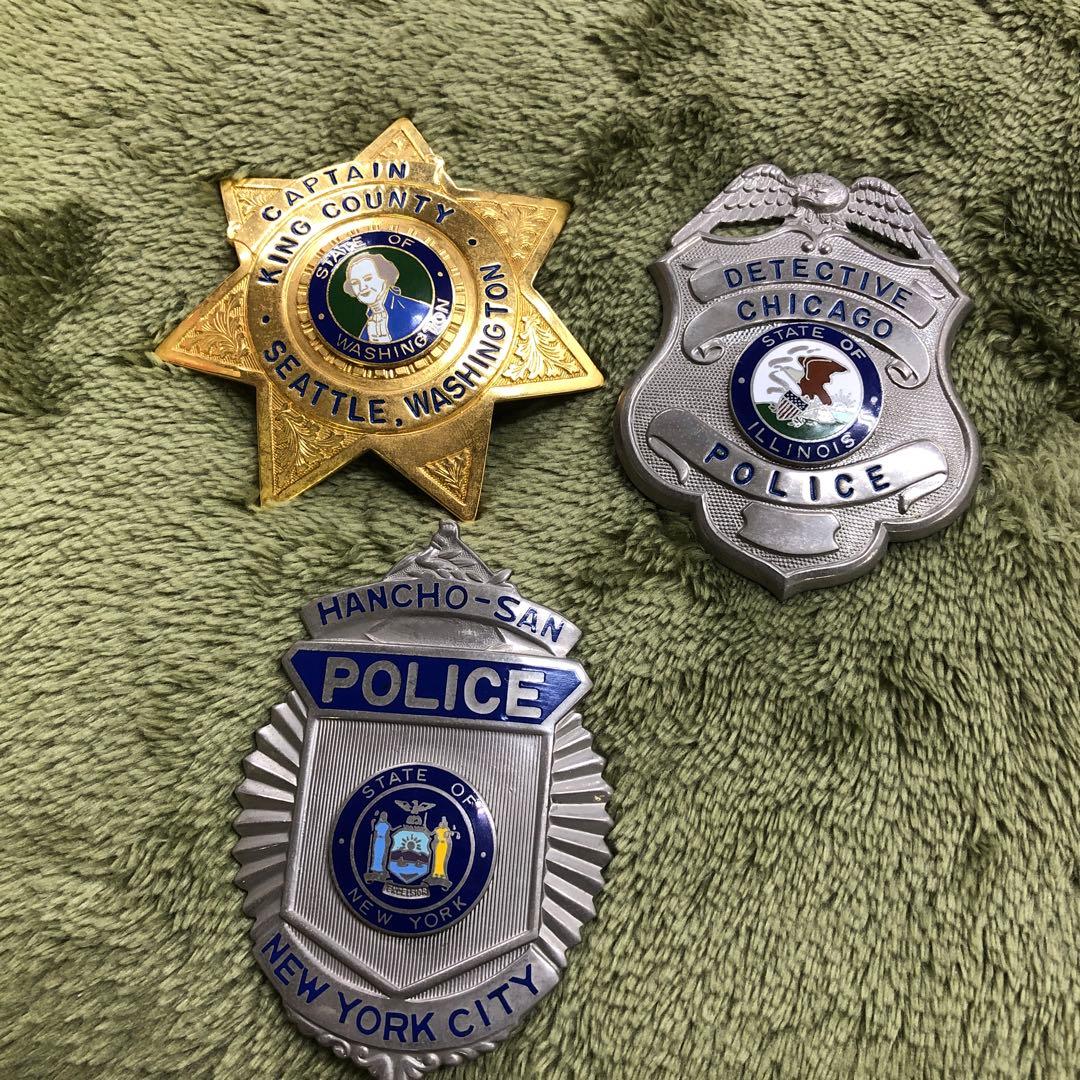 ポリスバッジ　警察バッジセット シアトル・シカゴ
