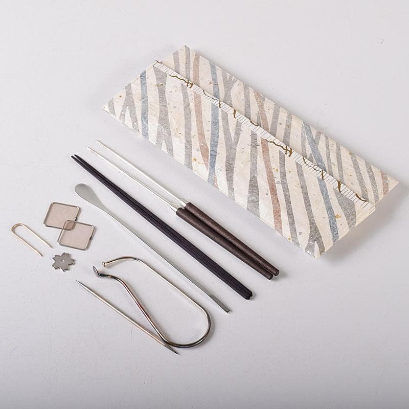 香道具　七つ道具　火筋　香匙　銀葉挟など　八点　一式　V　R8413