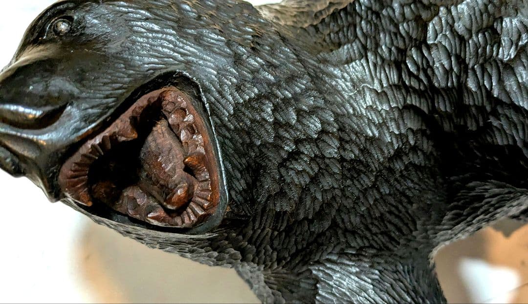 木彫り熊　ビンテージ　彫刻作品