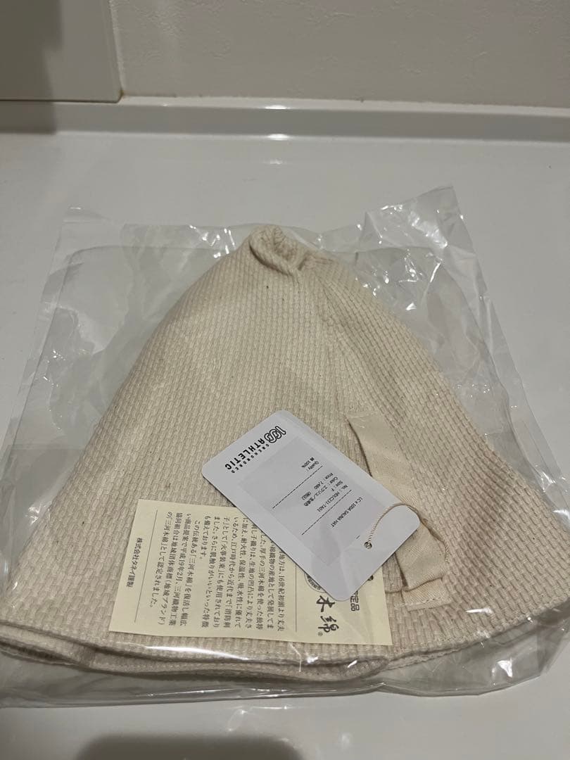 100 ATHLETIC サウナハット アイボリー 新品　未使用