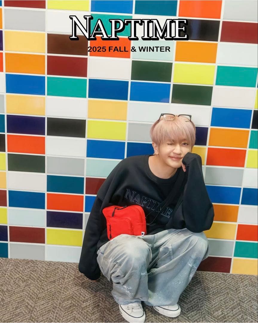 Naptime プルオーバースウェットBLACK×BLACK M