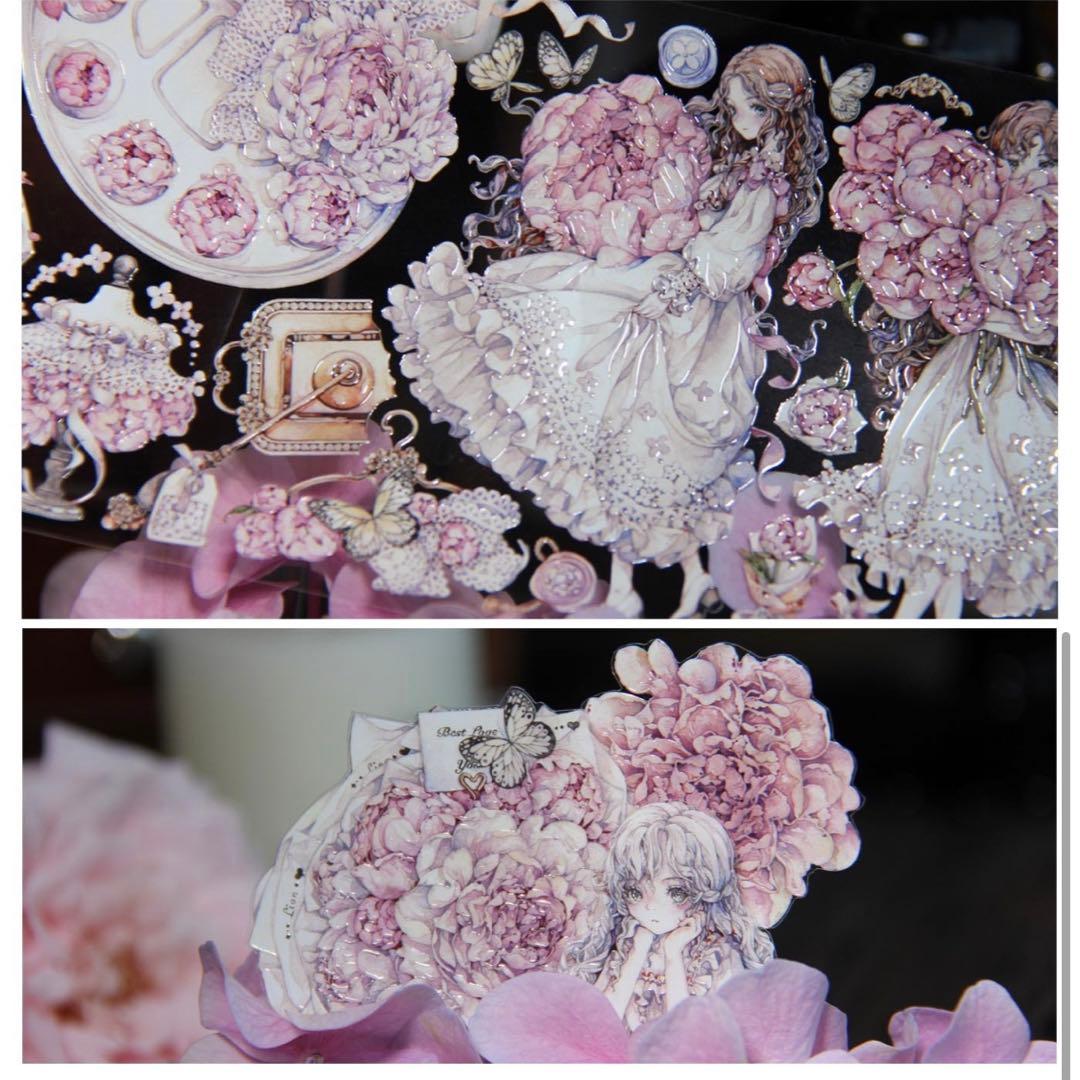 M1325.LION STUDIO 芍药季 マスキングテープ 水晶PET