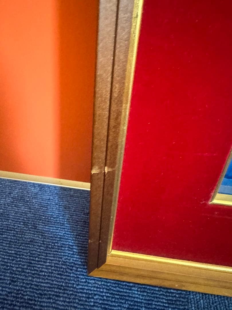 1914 源右衛門 染付 陶板画 額装 蒸気機関車図　額縁  置物　工芸品