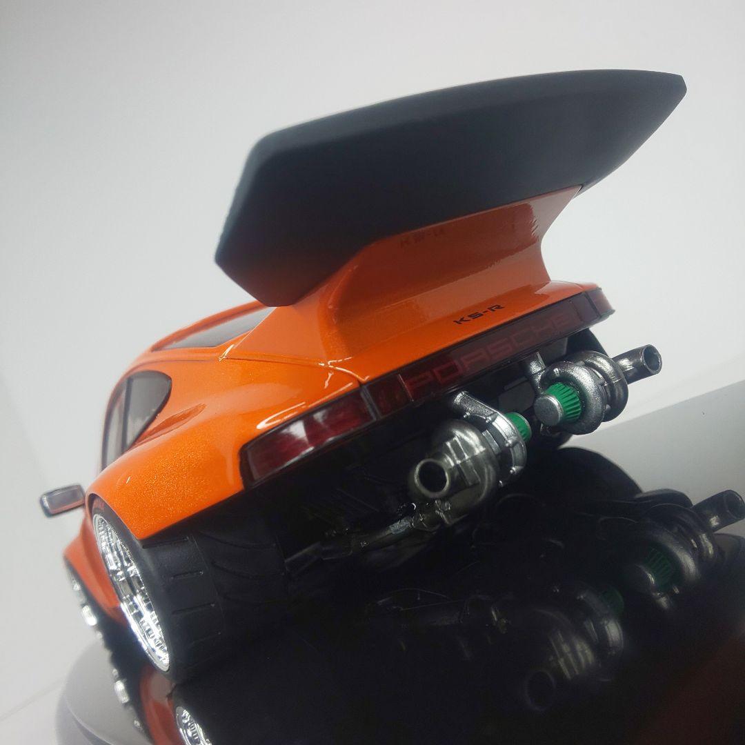 〓1/18スケール〓ポルシェ911ターボ〓ダイキャストモデル〓オレンジ〓新品〓
