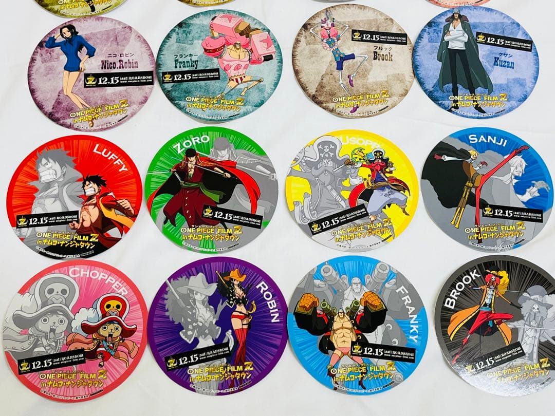 ワンピース FILM Z ナンジャタウン 限定 コースター ルフィ ロビン ゾロ