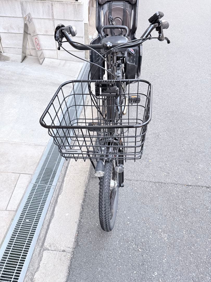 大阪府　パナソニック　電動アシスト自転車 チャイルドシート付き 黒