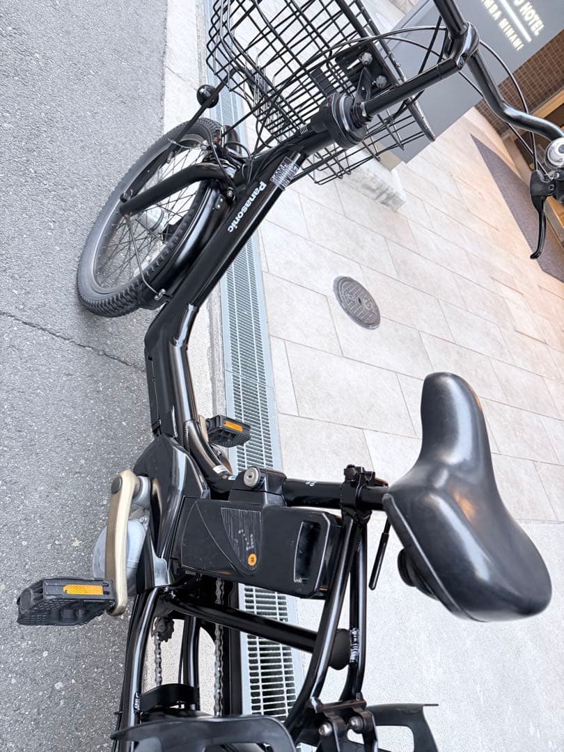 大阪府　パナソニック　電動アシスト自転車 チャイルドシート付き 黒