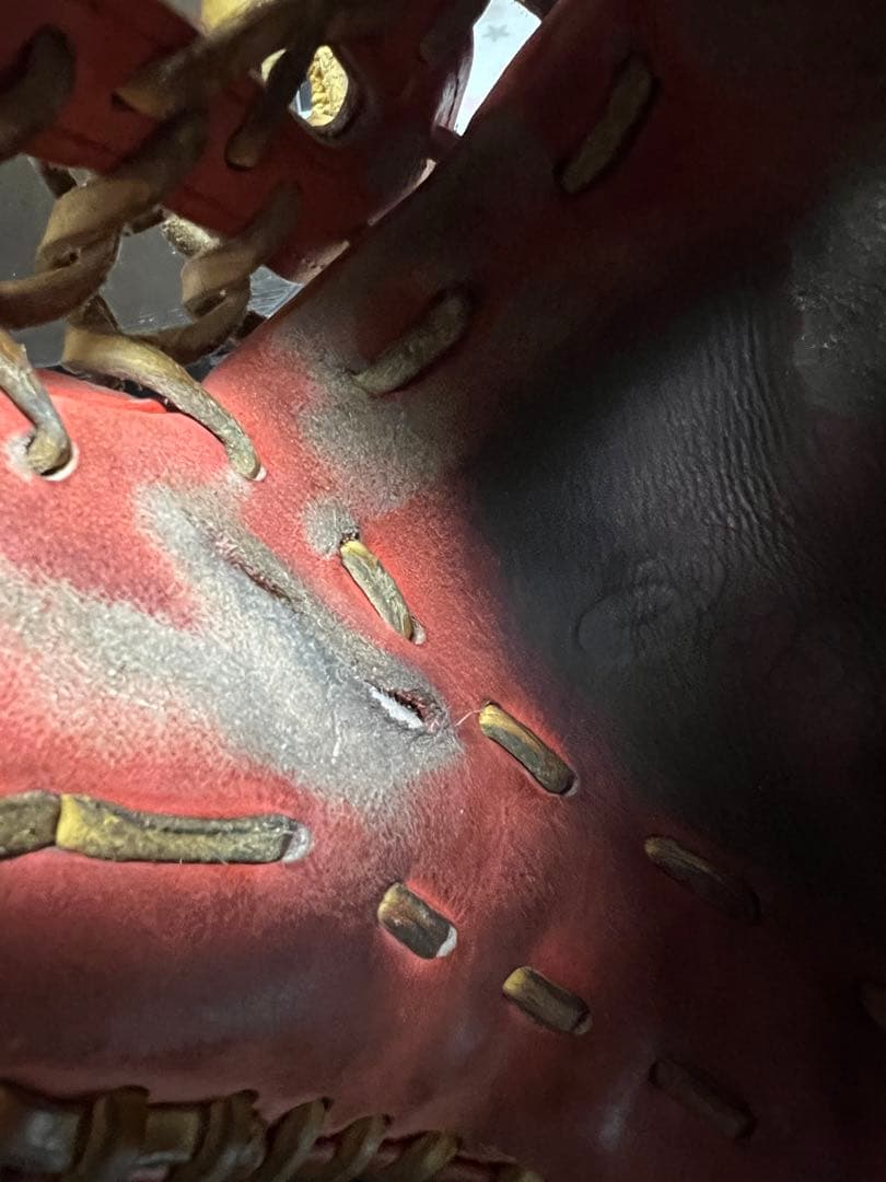 硬式用 野球グローブ 外野用 アシックス 即戦力軟式でも◎ 型いいです！小指2本