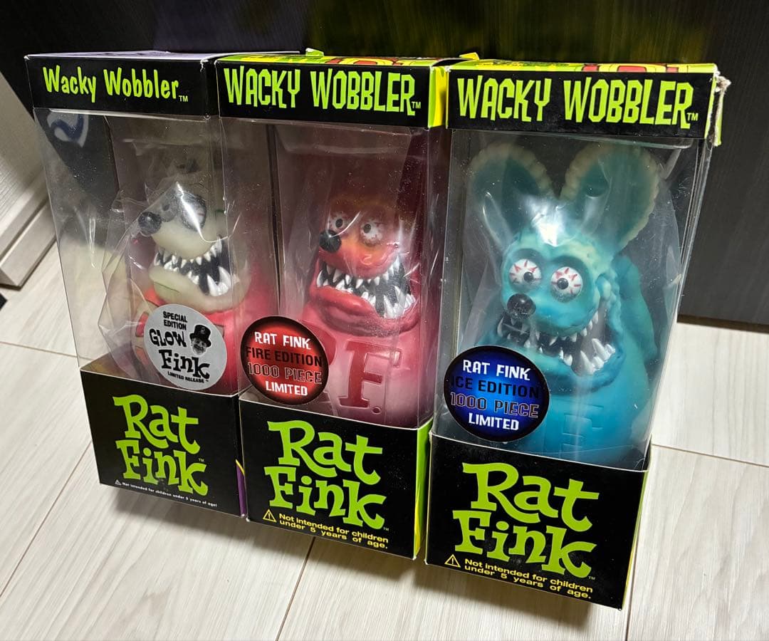 ★Rat Fink★フィギュア Wacky Wobbler 【3体セット】