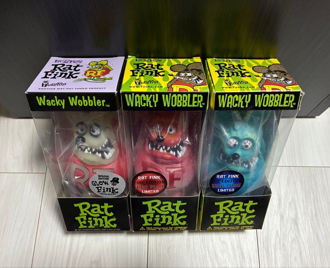 ★Rat Fink★フィギュア Wacky Wobbler 【3体セット】