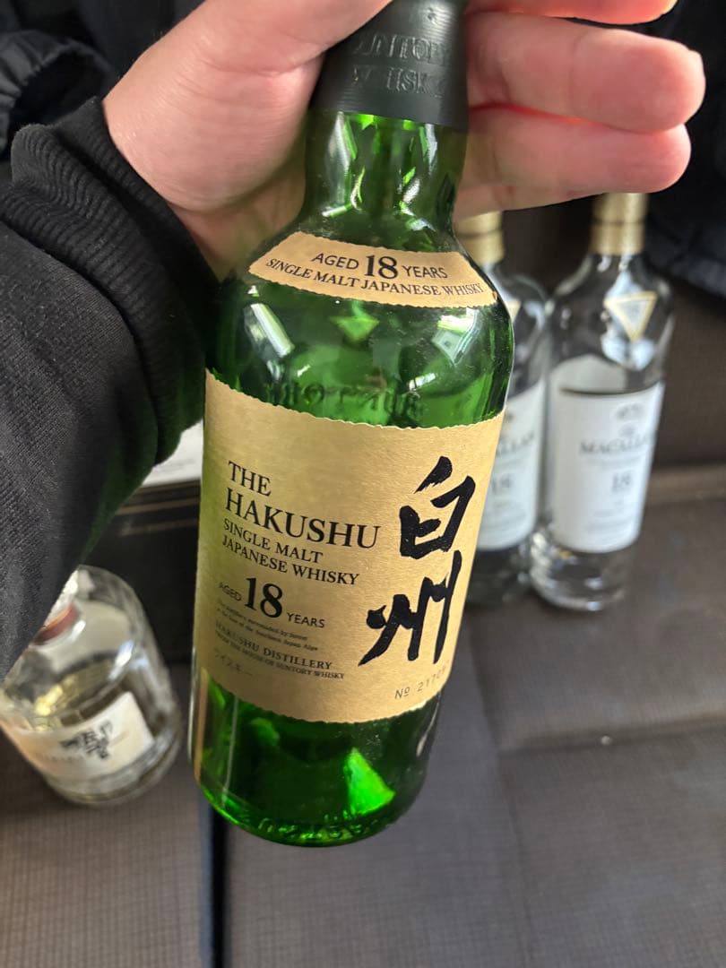 山﨑18年×2白州18年響21年響100周年マッカラン18年×3 箱空瓶未洗浄