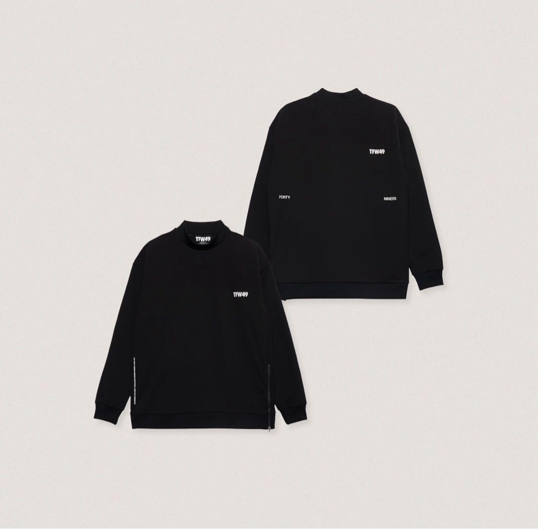 新品タグ付き⭐️TFW49 ⭐️2025FW新作⭐️モックネック　ブラック✖︎ブラック