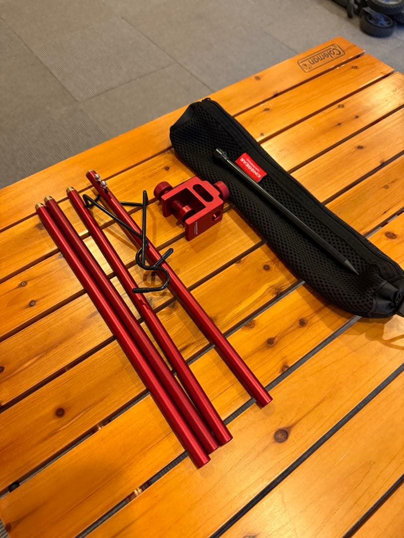 【美品・おまけ付】コールマン ナチュラルウッドロールテーブル クラシック110