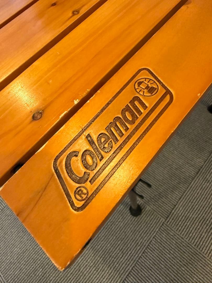 【美品・おまけ付】コールマン ナチュラルウッドロールテーブル クラシック110