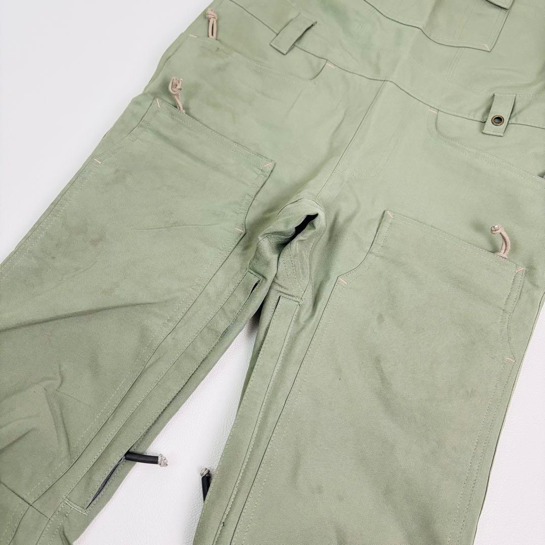 2460 バートン ビブパンツ カーキ 裏地付き つなぎ