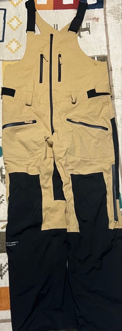 NOMADIK XL ベージュ/ブラック スノーボードウェア オーバーオール