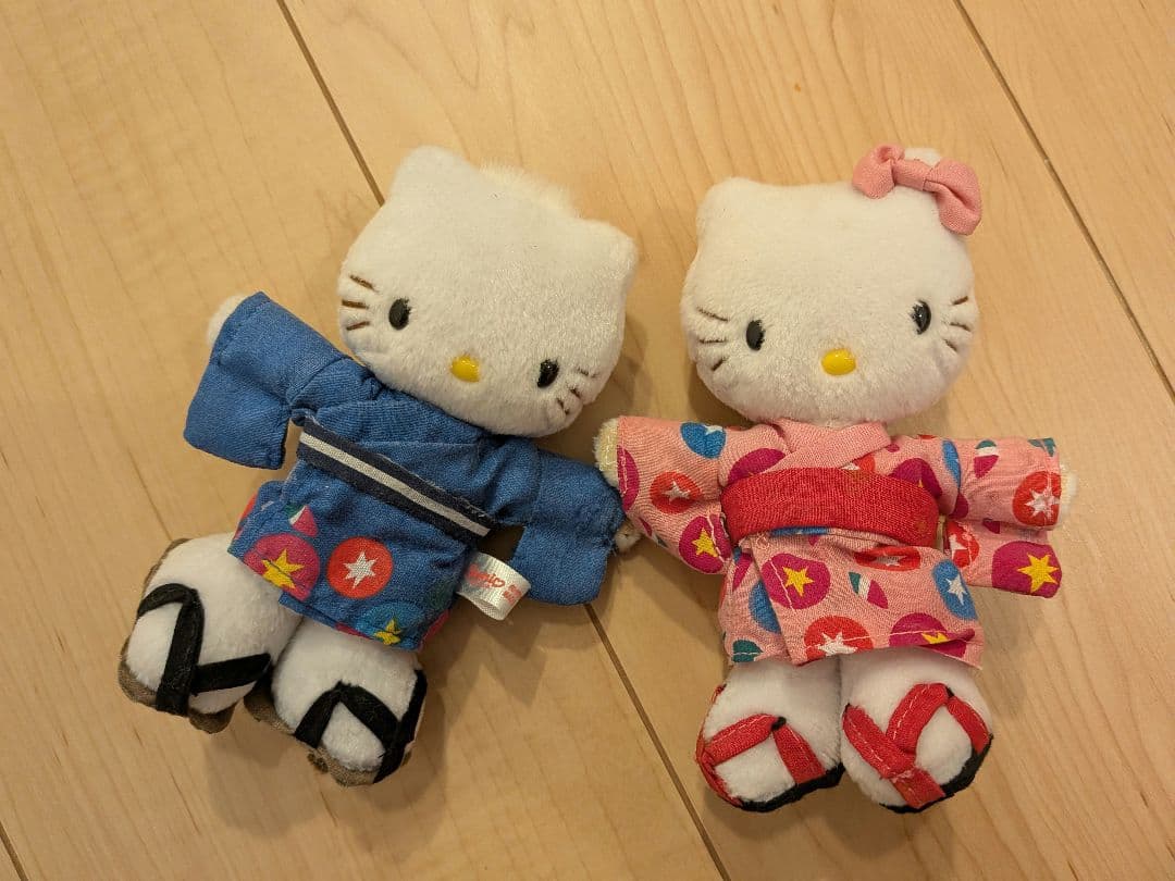 d*3様 希少!!セット売り★レトロ　ハローキティ ダニエル浴衣ぬいぐるみ