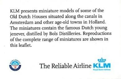KLMオランダ航空のデルフトブルーのミニチュアハウス No.6