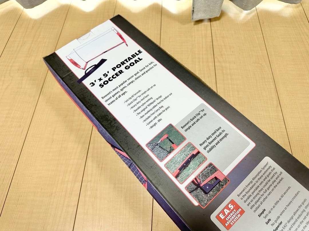【未使用】BOWNET 3' x 5' ポータブルサッカーゴール ケース付き ②