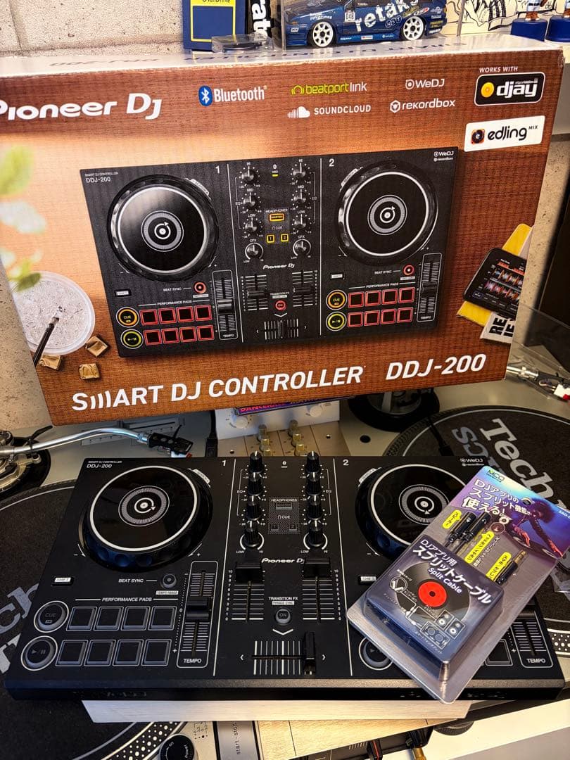 美品　Pioneer DJ DDJ-200 コントローラー　スプリットケーブル付