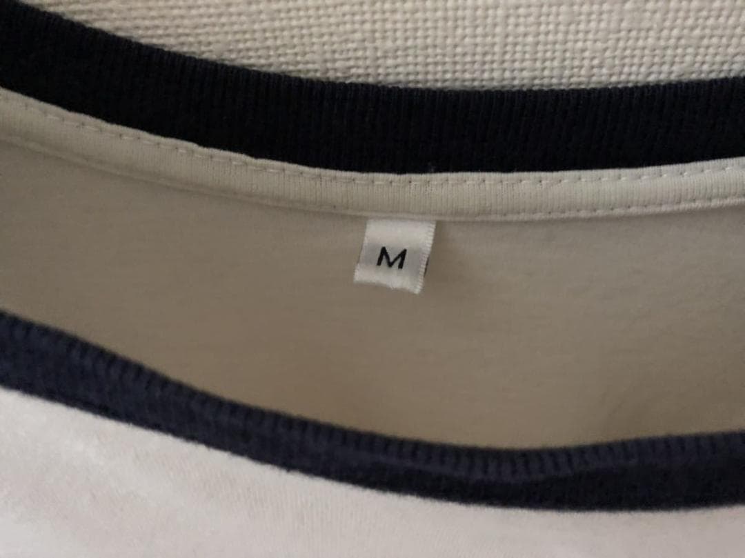 ザ・ストーンローゼズ ラグランロングスリーブ M ホワイト×ネイビー