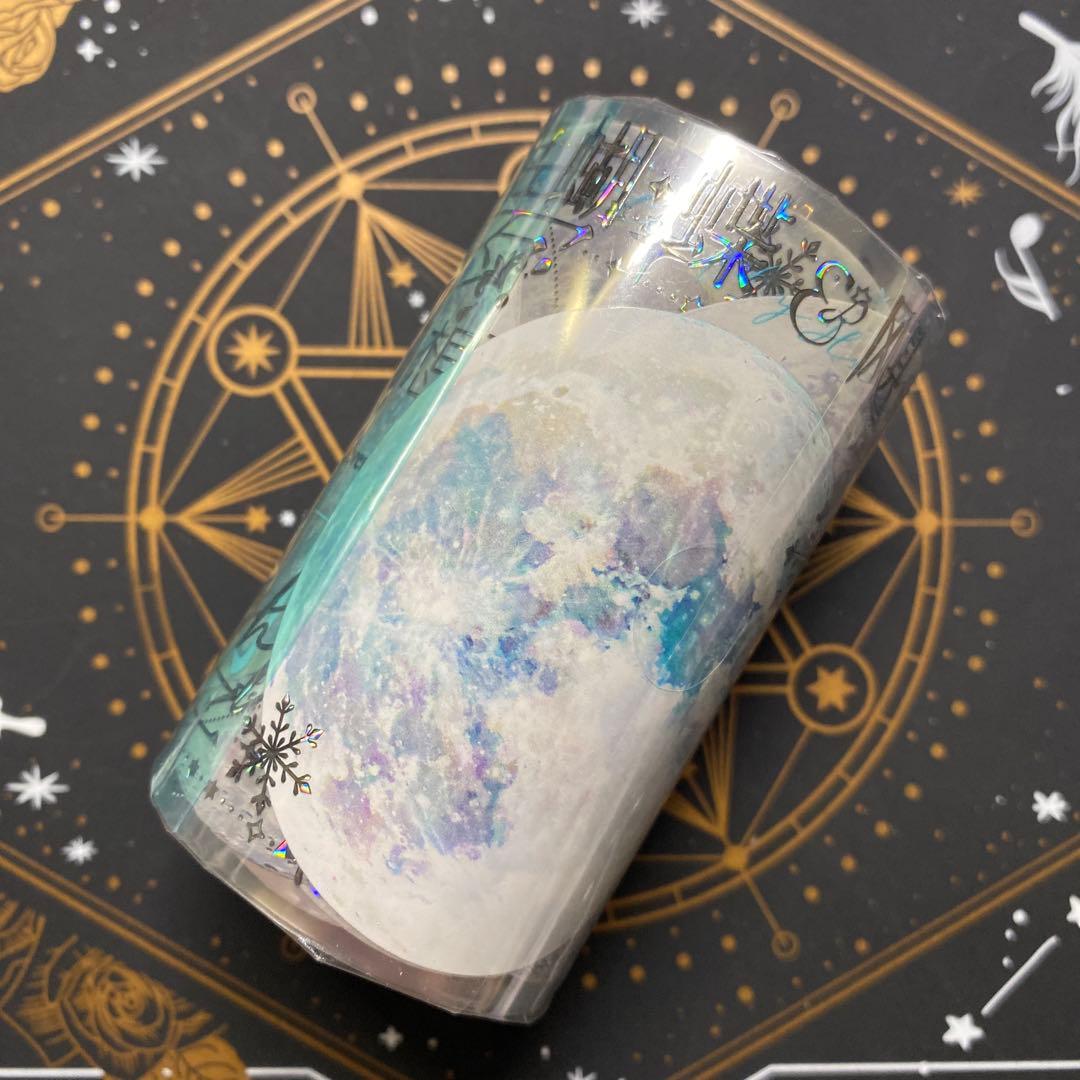 【8884】海外　マステ　2/4/巻　貝殻銀マスキングテープ　月　文字　装飾系