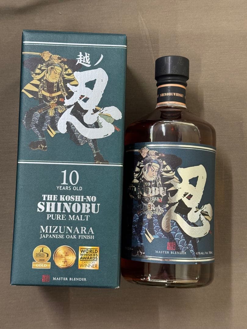 越ノ忍ウイスキー　10年 ピュアモルトウイスキー