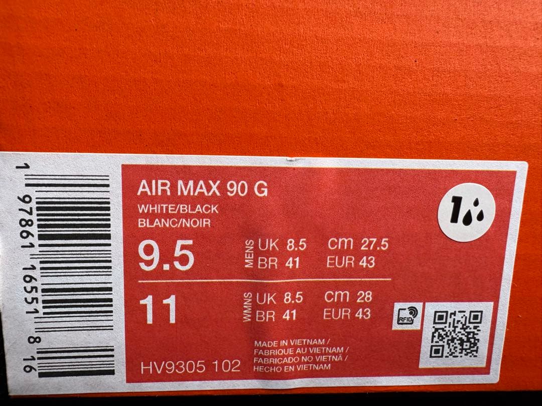 【新品】NIKE ナイキ エアマックス 90G 27.5㎝