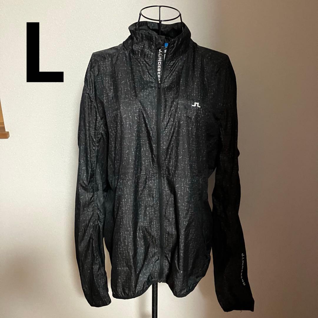 J.リンドバーグ♂ガストJLウインドプロ長袖ジャケット⛳黒XL