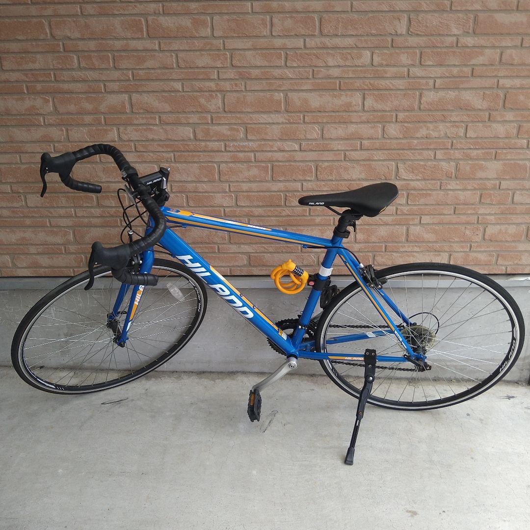 HILANDO クロスバイク 青/オレンジ 自転車 シマノ製14段変速
