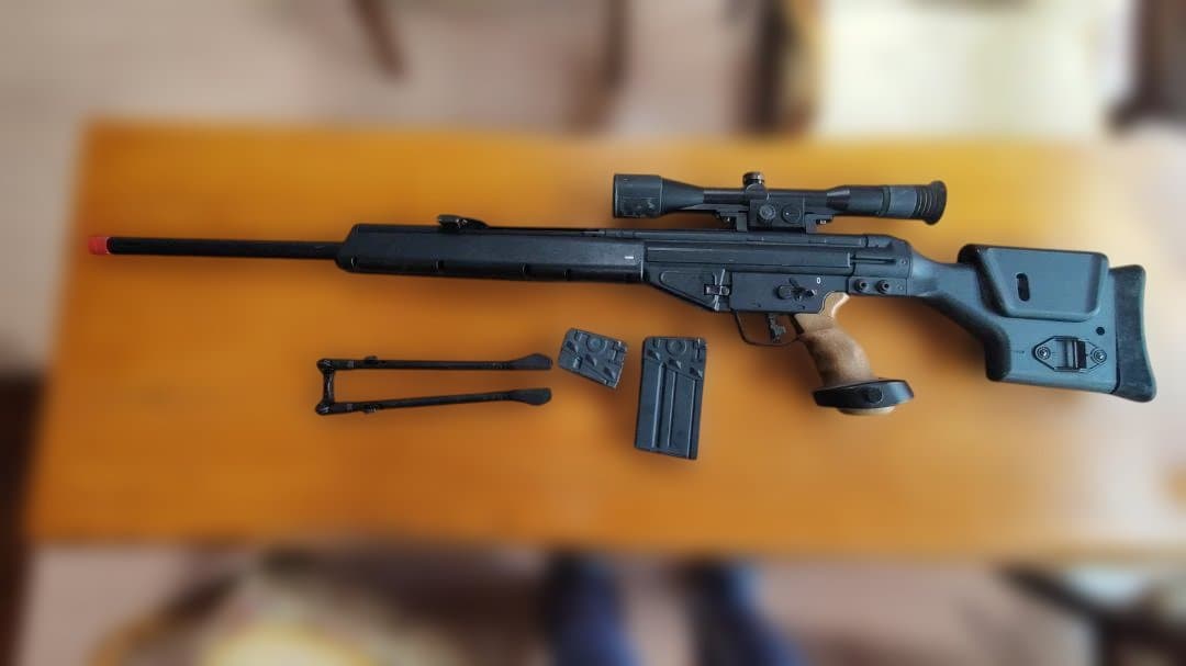 電動ガン　PSG-1　スナイパーライフル 可動式バイポッド付き　マガジン2個