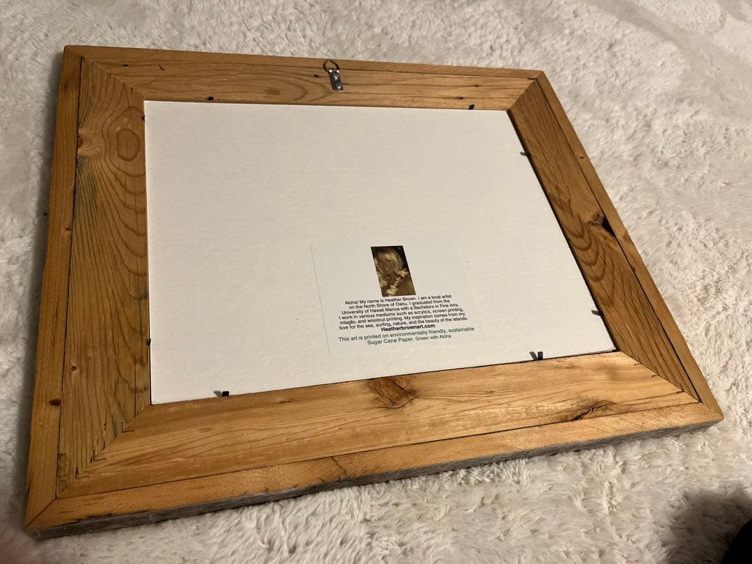 ヘザーブラウン　アート　絵　純正フレーム付き