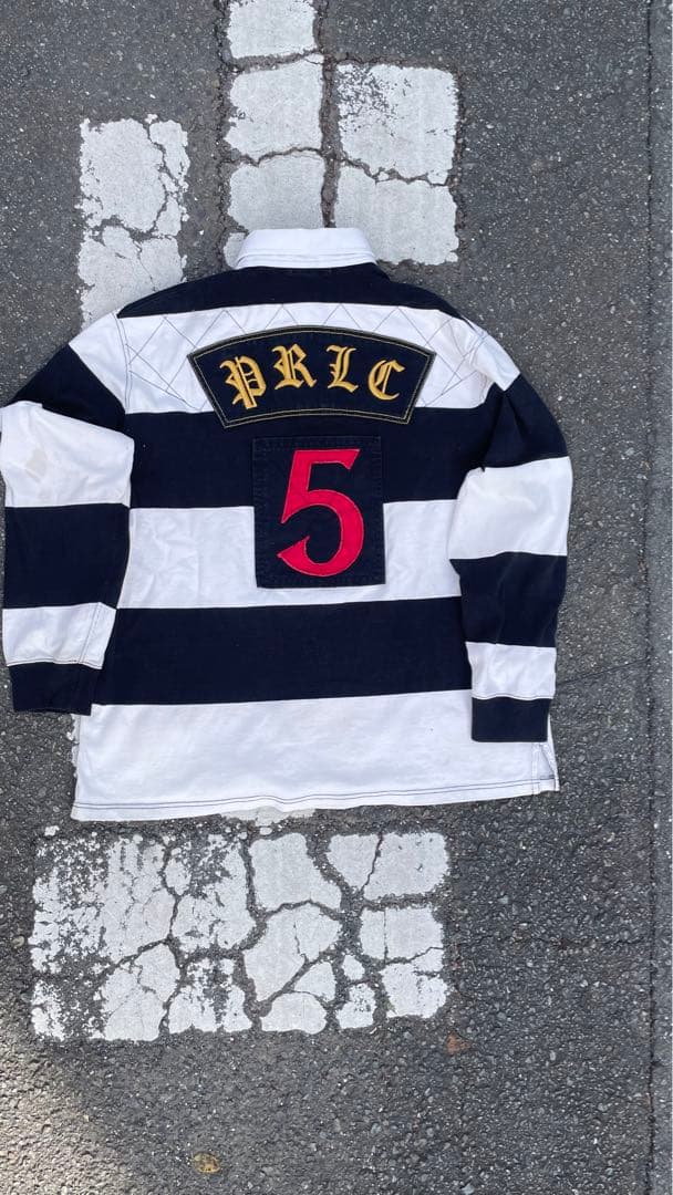 ラルフローレン　ボーダー　シャツ　ラガーシャツ　白黒