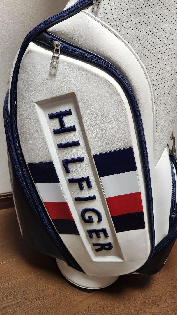   キャディバッグ ホワイト/ネイビー