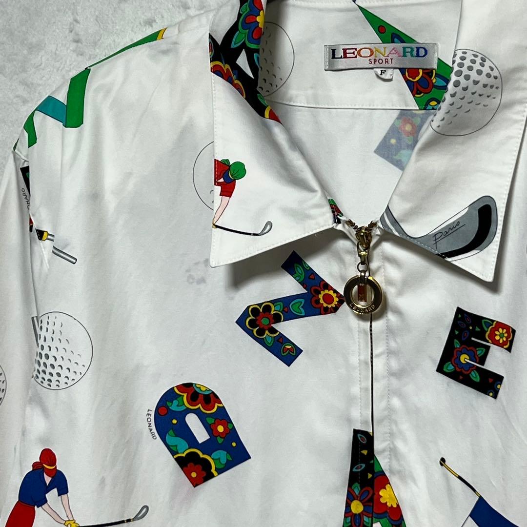 LEONARD SPORT レオナール　ゴルフ柄 ゴルフ ジャケット　FREE