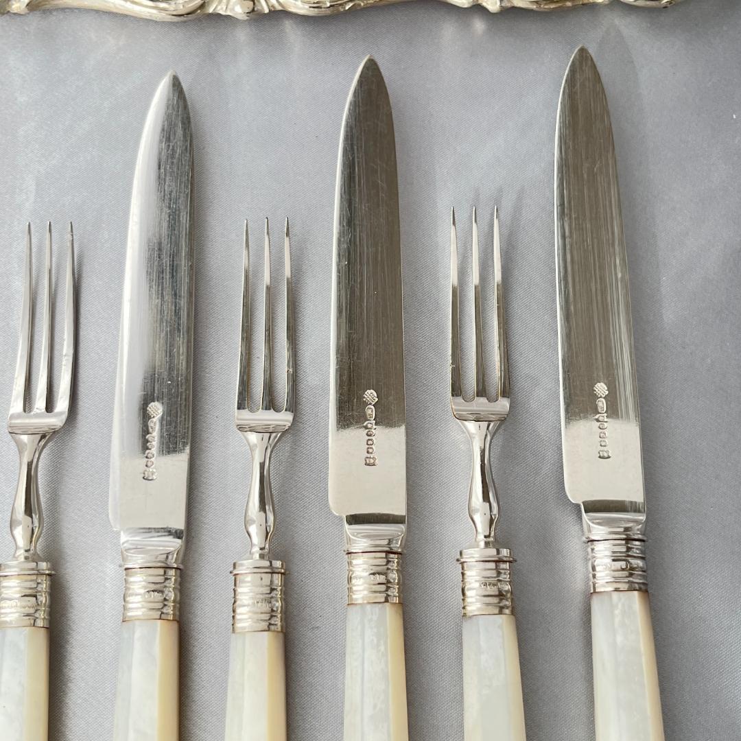 【William Yates 】【純銀継手 / 白蝶貝】パストリーセット